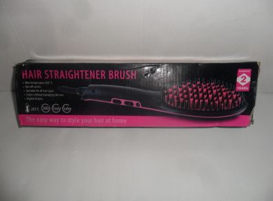 Hair straightener brush