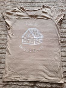 Sinsay Sleepwear home sweet home gingerbread house t-shirt / pyjama top