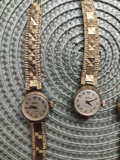 Vintage 1980s Ladies Mechanical Watches (Chaika & Zaria) - Lot of 3