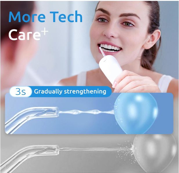 Water Flosser, Cordless, 6 Modes & IPX7 Waterproof Rechargeable Oral Irrigator Water Teeth Cleaner Floss Pick