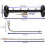 Dual-Function Undercarriage Cleaner,Surface Cleaner for Pressure Washer, 16 Inch, Underbody Car Wash Water Broom with 3 Pieces Extension Wand, 4000 PSI Image 5