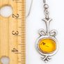 Natural Honeycomb Amber On Sterling Silver Earrings Image 8