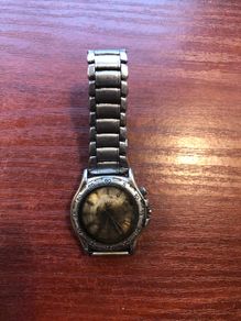 Q&Q silver tone analogue watch