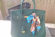 Moss Green genuine leather handbag ( Not a Birkin)
