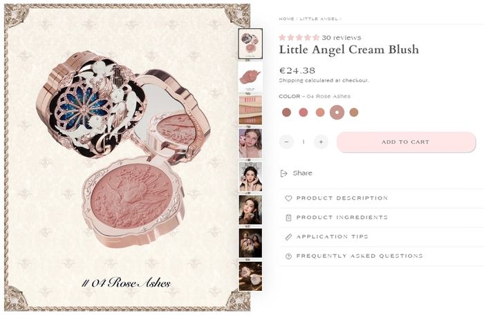 Flower Knows Little Angel Collection Cream Blush in 04 Rose Ashes