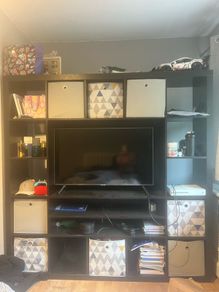 IKEA black TV storage unit