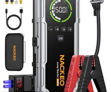 7000A Jump Starter Power Pack with 160PSI Air Compressor,Car Battery Booster Jump Starter for 12V Vehicle(Up to All Petrol/10L Diesel),Car Jump Pack with LED Screen