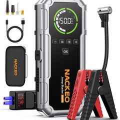 7000A Jump Starter Power Pack with 160PSI Air Compressor,Car Battery Booster Jump Starter for 12V Vehicle(Up to All Petrol/10L Diesel),Car Jump Pack with LED Screen