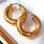 Vintage 9ct Gold Hallmarked Chunky Earrings Image 9