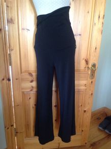 NEXT Maternity Black Slinky Trousers Size 10R