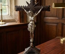 Art Nouveau Tramp Art Crucifix(Possibly WW1)