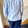 Premium Light Blue Cropped Jacket Vintage Style Minimalist Blazer XL/14 Image 7