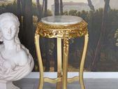 Side Table Baroque Table Marble Top Storage Bedside Table Antique Flower Table