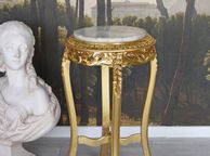 main image for ad Side Table Baroque Table Marble Top Storage Bedside Table Antique Flower Table