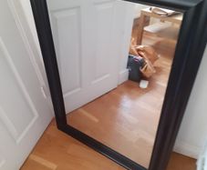 Wall mirror + IKEA Lack Table