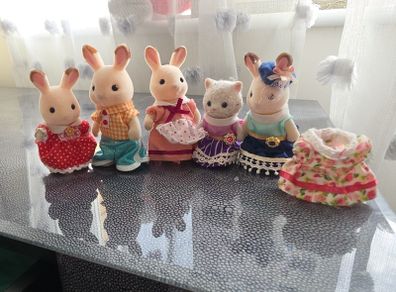 Sylvanian families dolls dressed