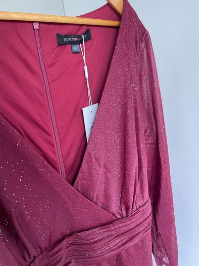 Ever Pretty stunning occasion evening dress burgundy plus size fully lined