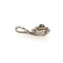 925 Sterling Silver & Blue Sapphire Accent Rose Necklace Charm Image 6
