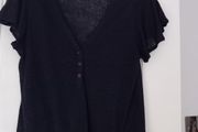 100% linen navy top, size xs.Practically new