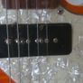 Richwood RE-130 Thinline Telecaster Electric Guitar - Amber Flame Top w/ P90 Pickups Image 4