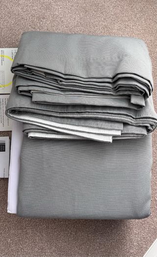 Pair of Pencil Pleat Head Curtains New W228x Drop 228 each