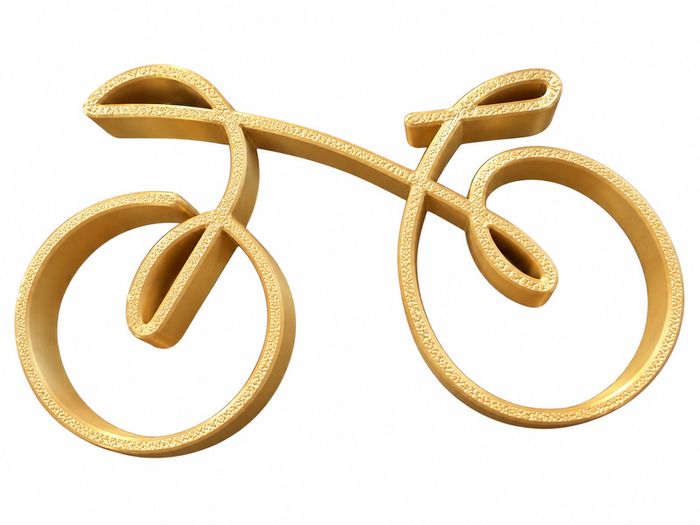 Modern Bicycle Sculpture Unique 3D Printed Home Decor