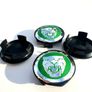 4 x GREEN 58mm - 59mm JAGUAR C2D47107 wheel center caps F XF XJ XKR S type X type XJ8 XK8 Image 2