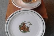 Vintage Carrigaline Carrigdhoun "Foraging Rabbits" Trio