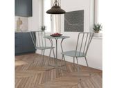 Cosco Table and Chair set 1 Table and 2 Chairs Metal Grey - 87815GRY1EUK