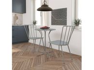main image for ad Cosco Table and Chair set 1 Table and 2 Chairs Metal Grey - 87815GRY1EUK