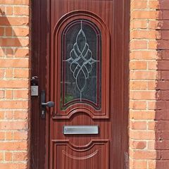Double glazing, brown pvc door