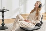 Floor Chair, 5 Adjustable Positions Folding Floor Gaming Chair with Ergonomic Back Support, Sturdy Metal Frame with Recycled Foam and Linen Fabric, Multifunctional for Reading, Relaxing, Gray