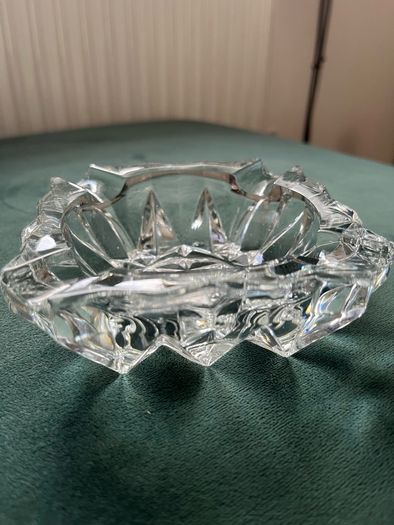 Vintage French thick glass ashtray