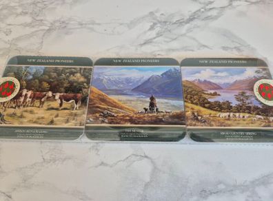 Vintage New Zealand Pioneers Coasters Set - Jeanette Blackburn Art