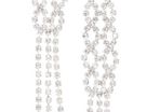 Claire's Girls and Womens Crystal Plait Drop Earrings in Silver-free postage !