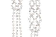 Claire's Girls and Womens Crystal Plait Drop Earrings in Silver-free postage !