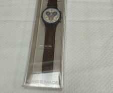 Swatch Vintage Watch SCN118 'Smokey' Brown leather strap.