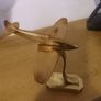 Trench Art Brass Spitfire model on stand Image 7