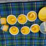 Pristine Vintage 70s Style Picnic Set  Yellow Space-Age Carrier & Plaid Blanket Image 2