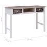 Writing Desk Brown 110x45x76 cm Wood Image 8