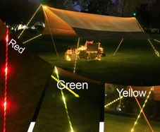 1pc Windproof Camping Warning Pull Cord Light, Battery Box Type,