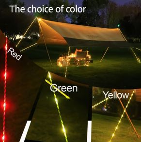 1pc Windproof Camping Warning Pull Cord Light, Battery Box Type,