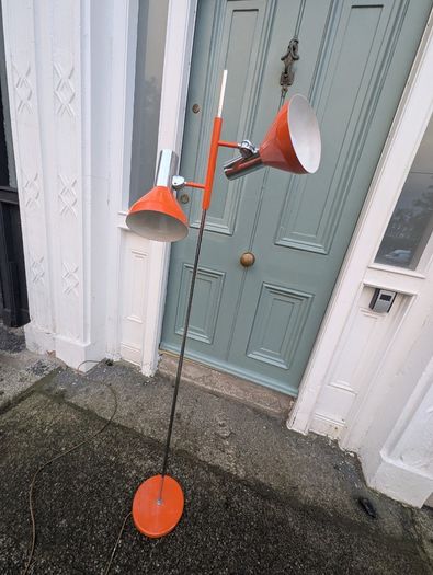 1960s Space Age double spotlight floor lamp
