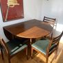 Mid Century G Plan Teak Gateleg Drop Leaf Dining Table & 3 Matching Chairs Image 6