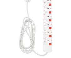 6 plug power strip with individual switches