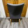 Set of 6 Modern Grey Upholstered Dining Chairs with Wooden Legs Image 4