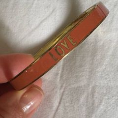 18K Gold plated brass bracelet LOVE coral/terracotta
