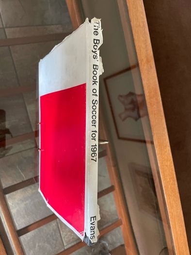 Vintage Hardcover Copy of The Boys Book of Soccer for 1967 Cover photo Celebrating England 1966 World Cup