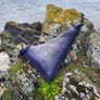 Handmade crochet triangle shawl wrap. Grey gradient ombre shawl Image 8