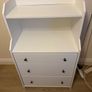 ikea hauga white chest of 3 drawers with shelf Image 5